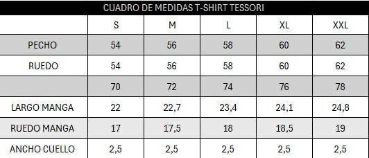 Guía de tallas de CAMISETA BROOKLYN